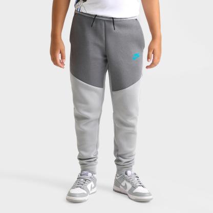 Big Kids' Nithtke Sportswear Tech Fleece Reflective Jogger Pants - Wolf Grey/Smoke Grey/Black/Energy