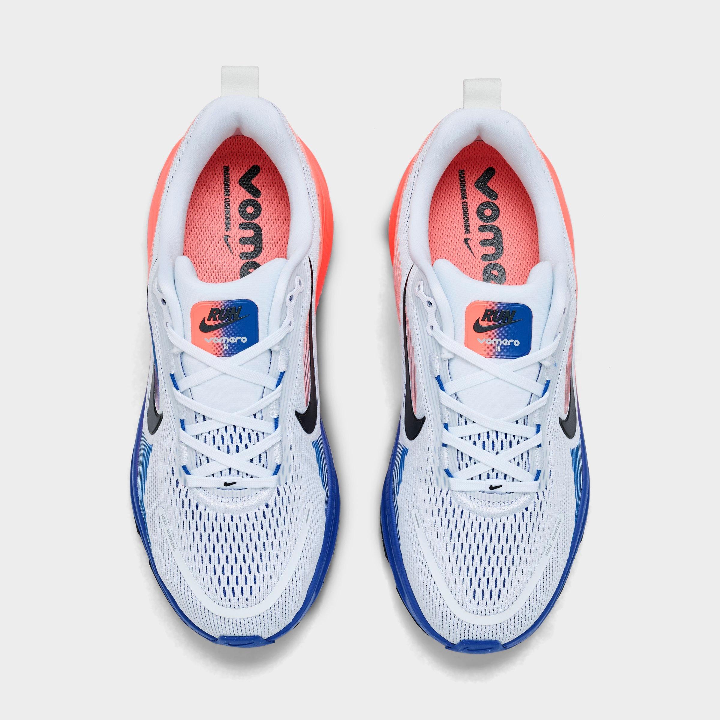 Big Kids' Nithtke Vomero 18 Running Shoes - Part 1 - White/Racer Blue/Atomic Pink/Black - Top view