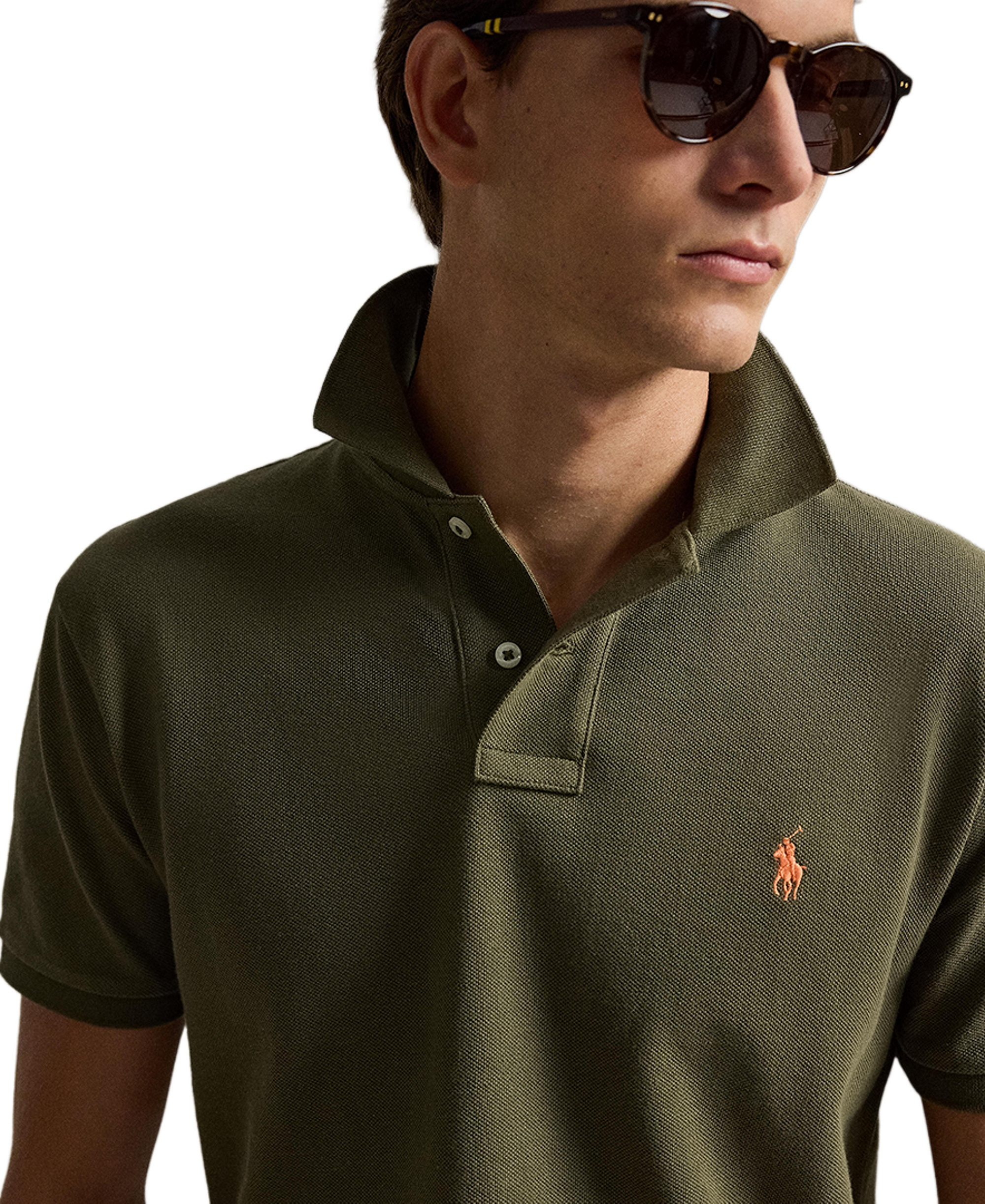 Polo Ralph Lauren Men's Custom Slim-Fit Mesh Polo Shirt - Canopy Olive