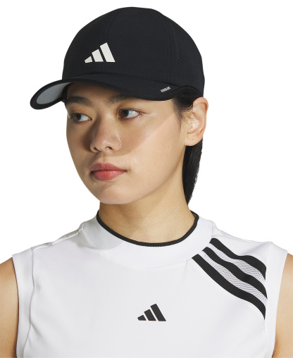 adidas Women's Superlite 3 Stripe Adjustable Hat - Black/white