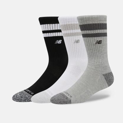 New Balance Active Premium Stripe Crew Socks 3 Pack, LAS35210AS