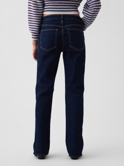 Mid Rise Relaxed Flare Jeans - Rinse wash