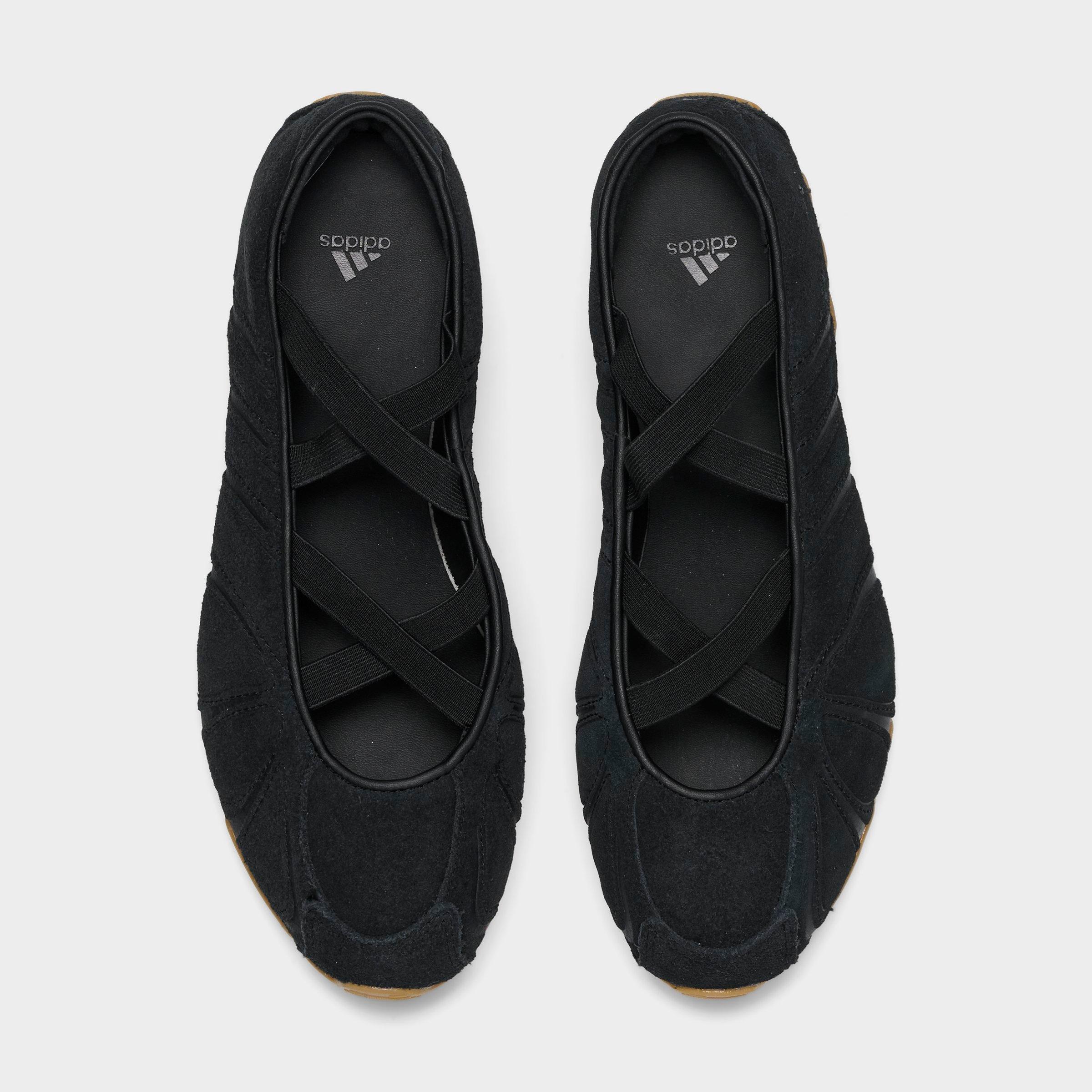 Women's adidas Originals Ghost Sprint Ballet Shoes - Core Black/Core Black/Gum - Top view