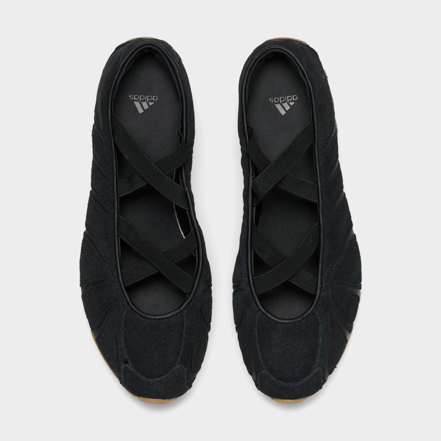 Women's adidas Originals Ghost Sprint Ballet Shoes - Core Black/Core Black/Gum - Top view