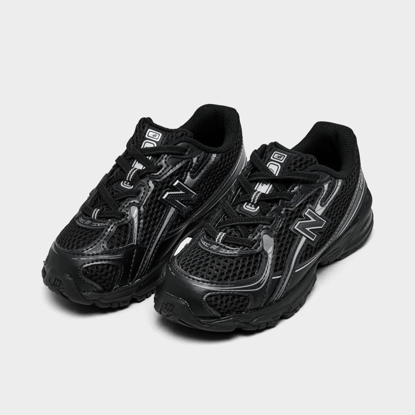 Kids' Toddler New Balance 740 Stretch Lace Casual Shoes - Black/Silver Metallic - view 2