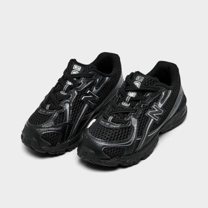 Kids' Toddler New Balance 740 Stretch Lace Casual Shoes - Black/Silver Metallic - view 2