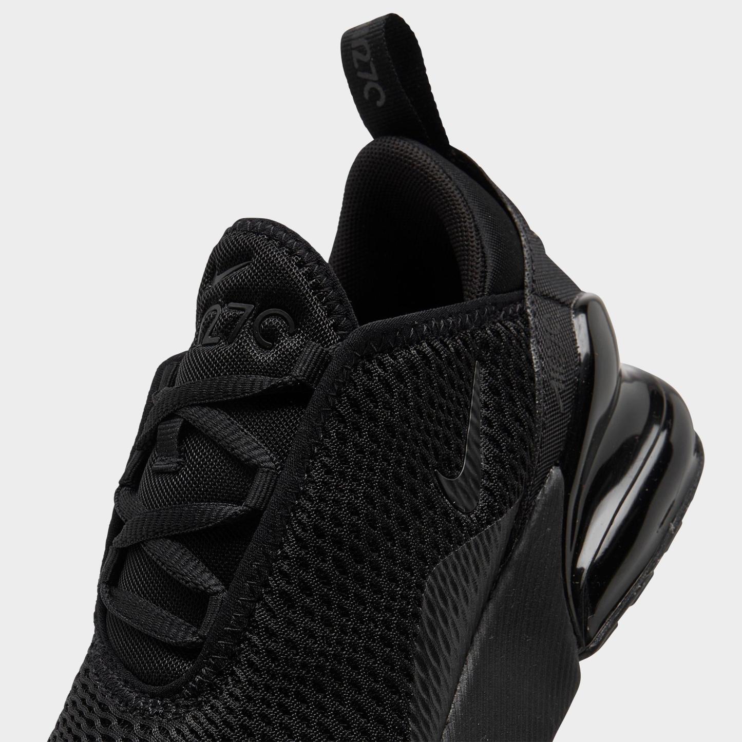 Little Kids' Nithtke Air Max 270 Casual Shoes - Black/Black/Black - Detail shot