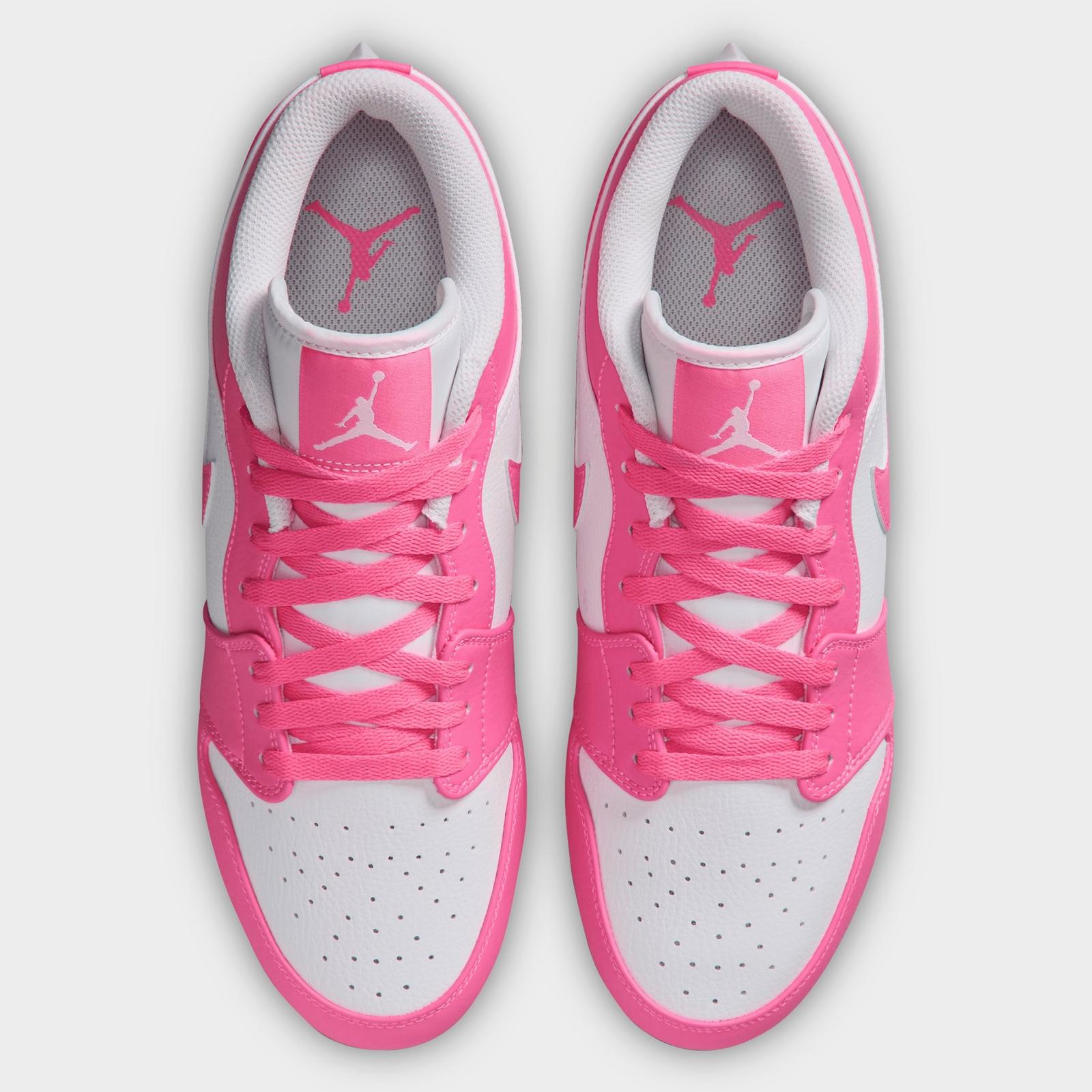 Men's Jordan 1 Low TD Football Cleats - Digital Pink/White - view 5