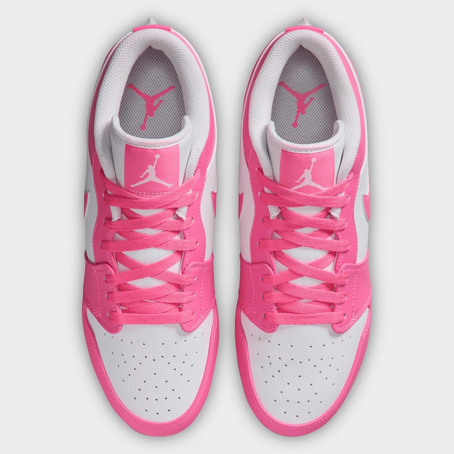 Men's Jordan 1 Low TD Football Cleats - Digital Pink/White - view 5
