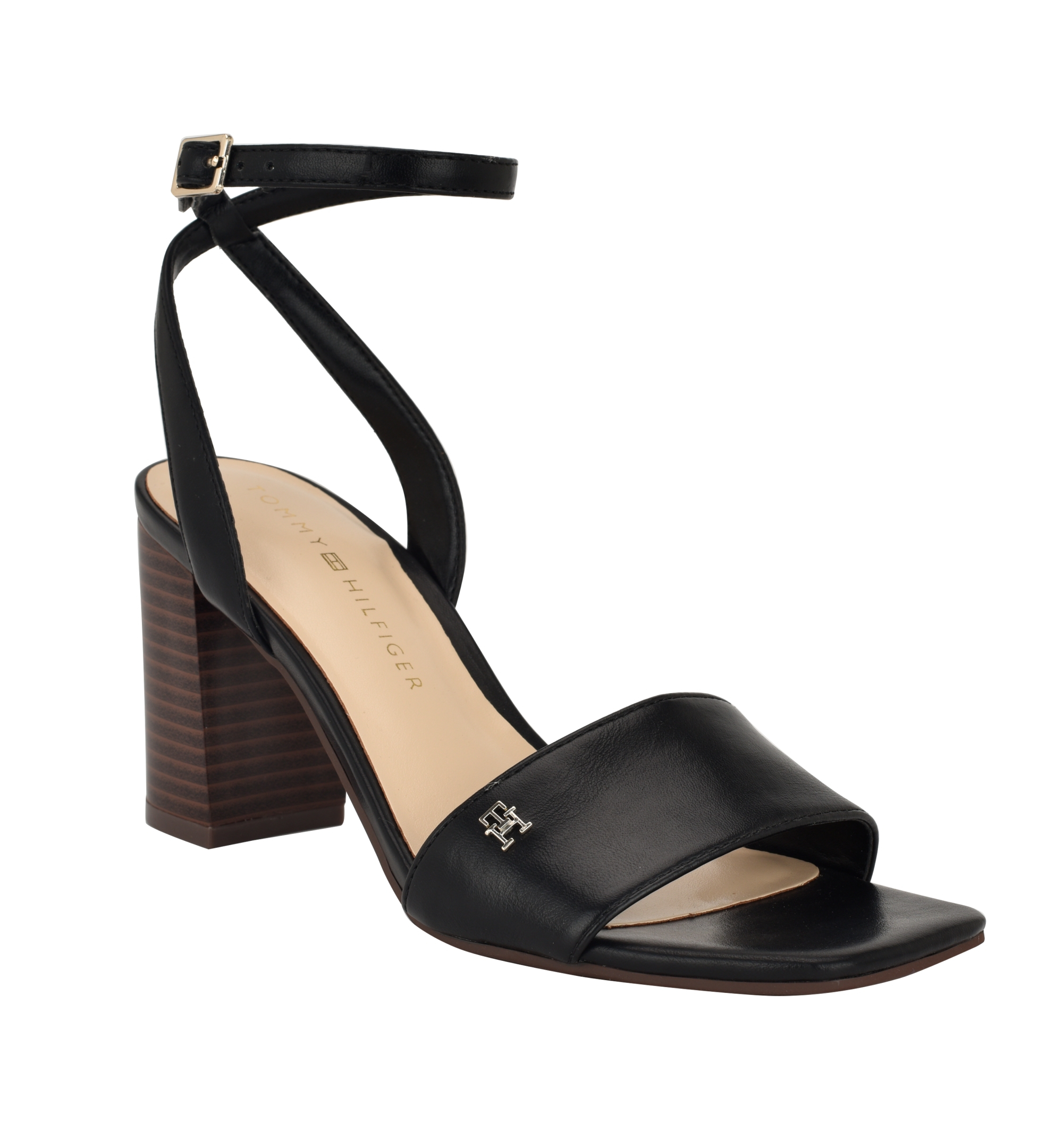 Tommy Hilfiger Women's Skilars High Block Heel Sandals - Black