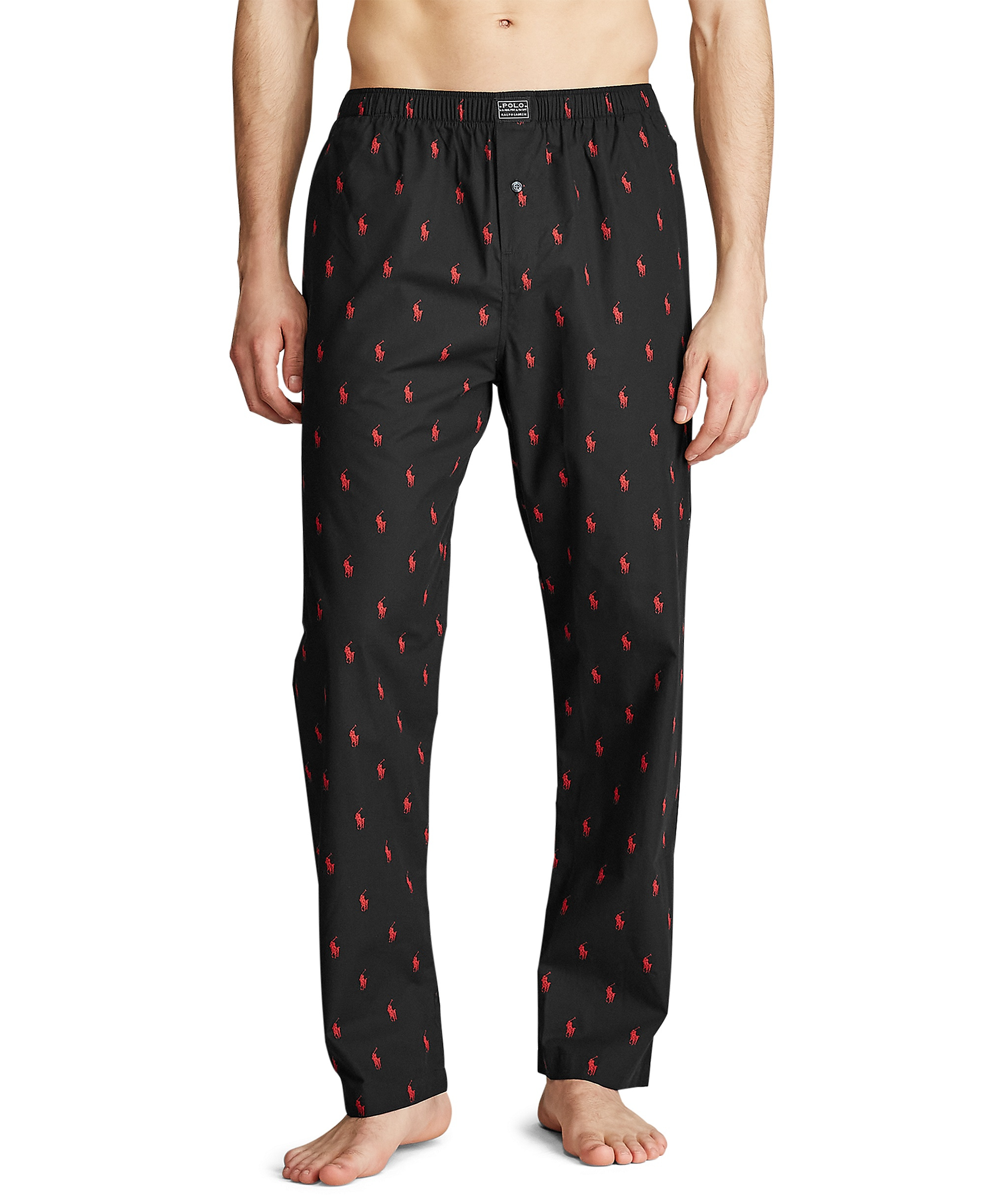 Polo Ralph Lauren Men's Polo Player Pajama Pants - Black/Red