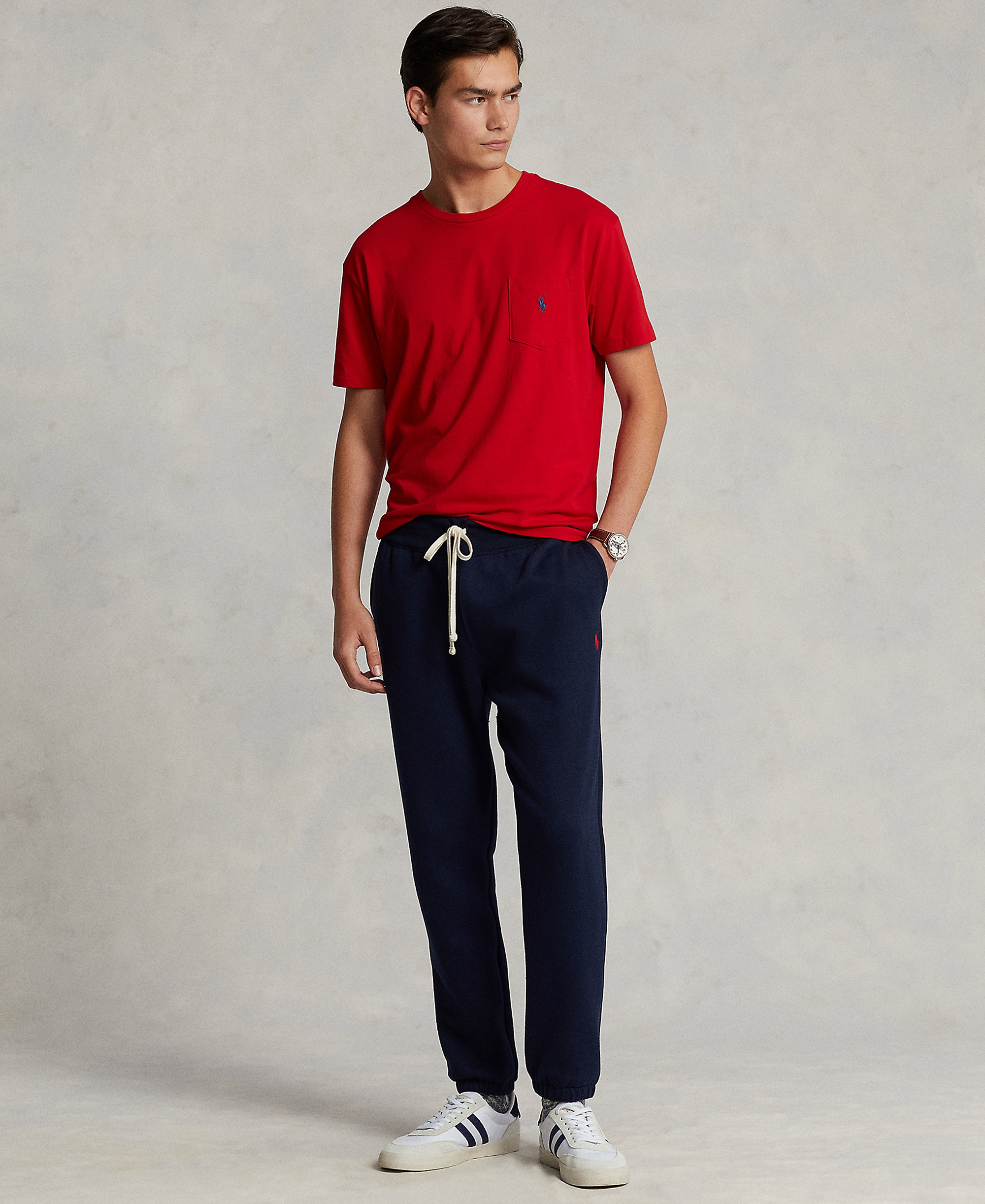 Polo Ralph Lauren Men's Classic-Fit Crewneck Pocket T-Shirt - Red