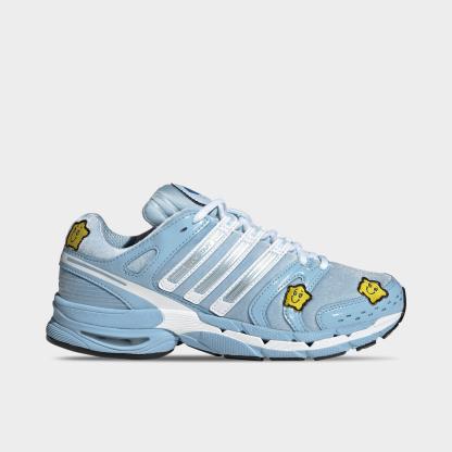 Women's adidas Adistar Control 5 Pony Print Casual Shoes - Part 2 - Clear Sky/Cloud White/Blue Bird - Left shoe facing left. Outside of the shoe.
