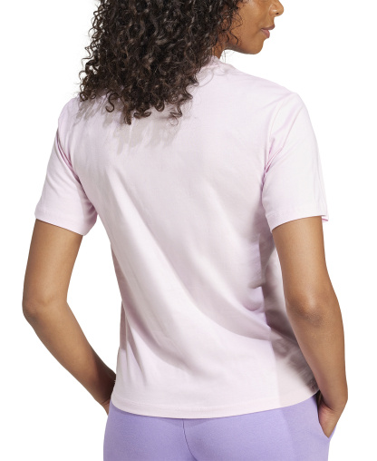 adidas Women's Short-Sleeve Cotton Crewneck Logo T-Shirt - Clear Pink