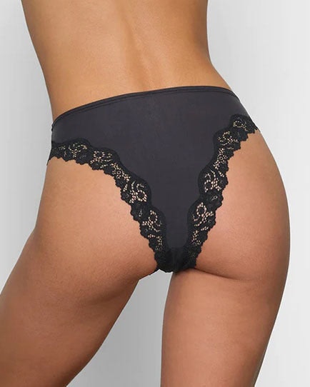 FITS EVERYBODY LACE TANGA - ONYX