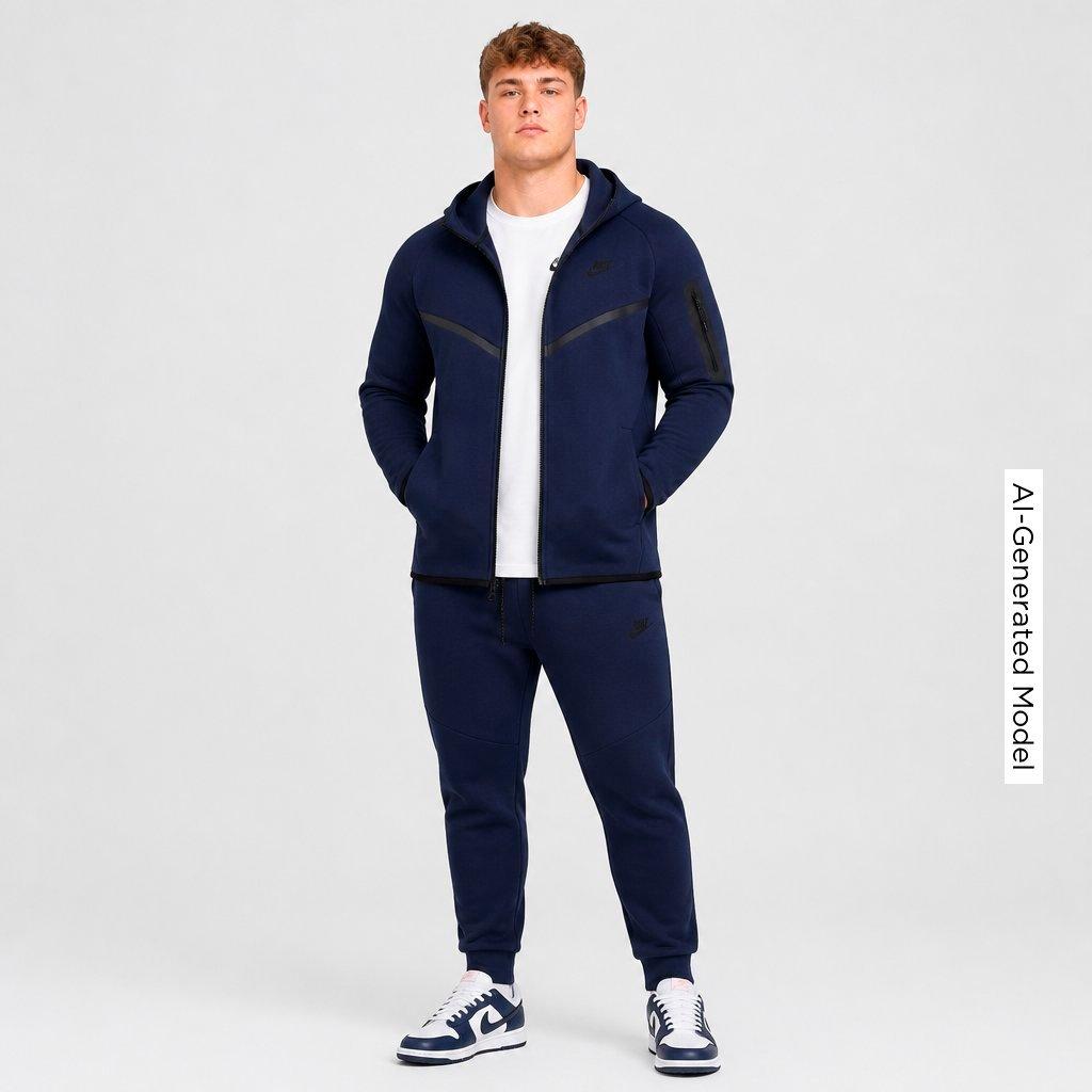 Men's Nithtke Tech Fleece Windrunner Full-Zip Hoodie - Part 3 - Obsidian/Black