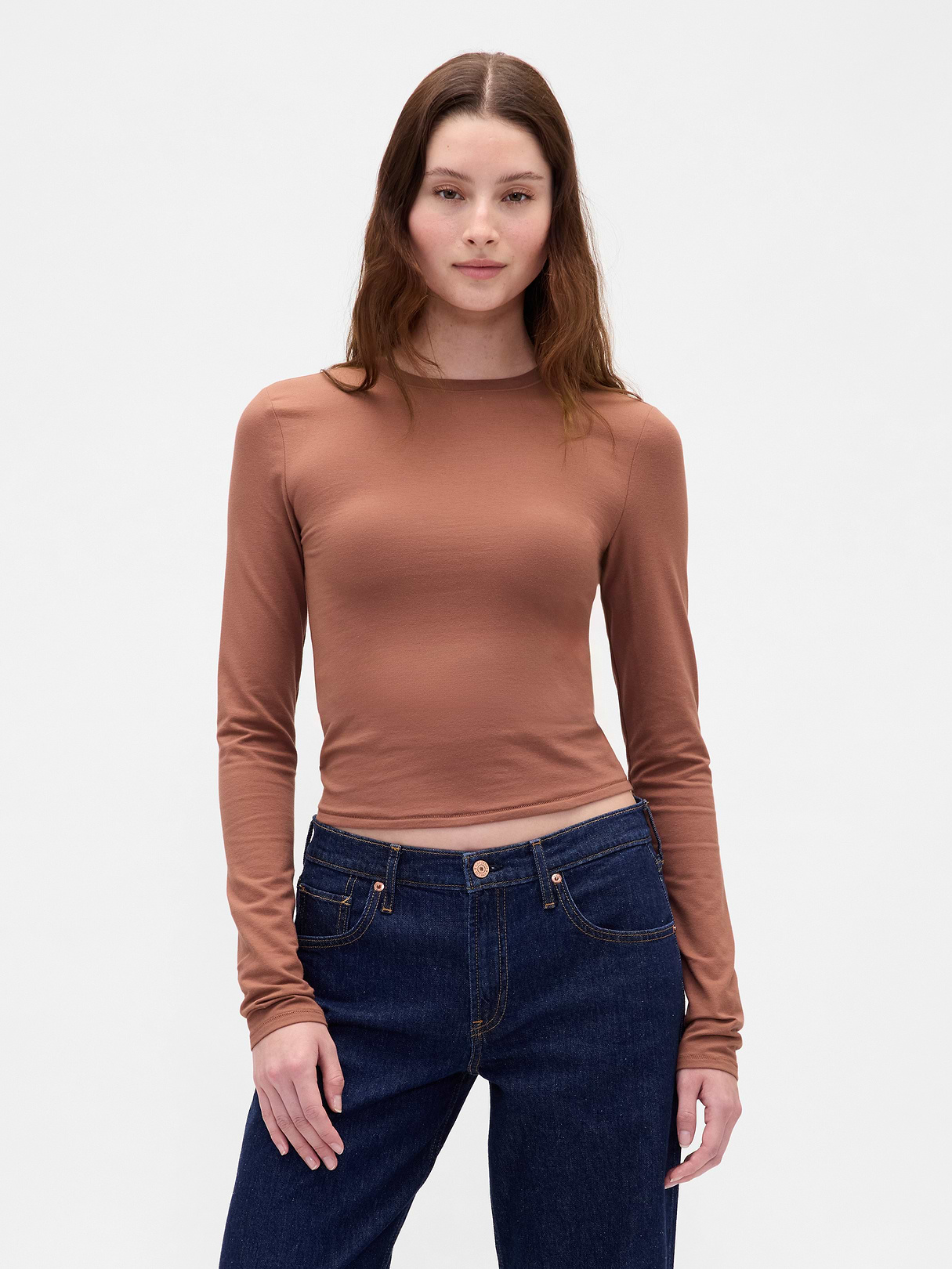 CloseKnit Jersey T-Shirt - Mauvey brown