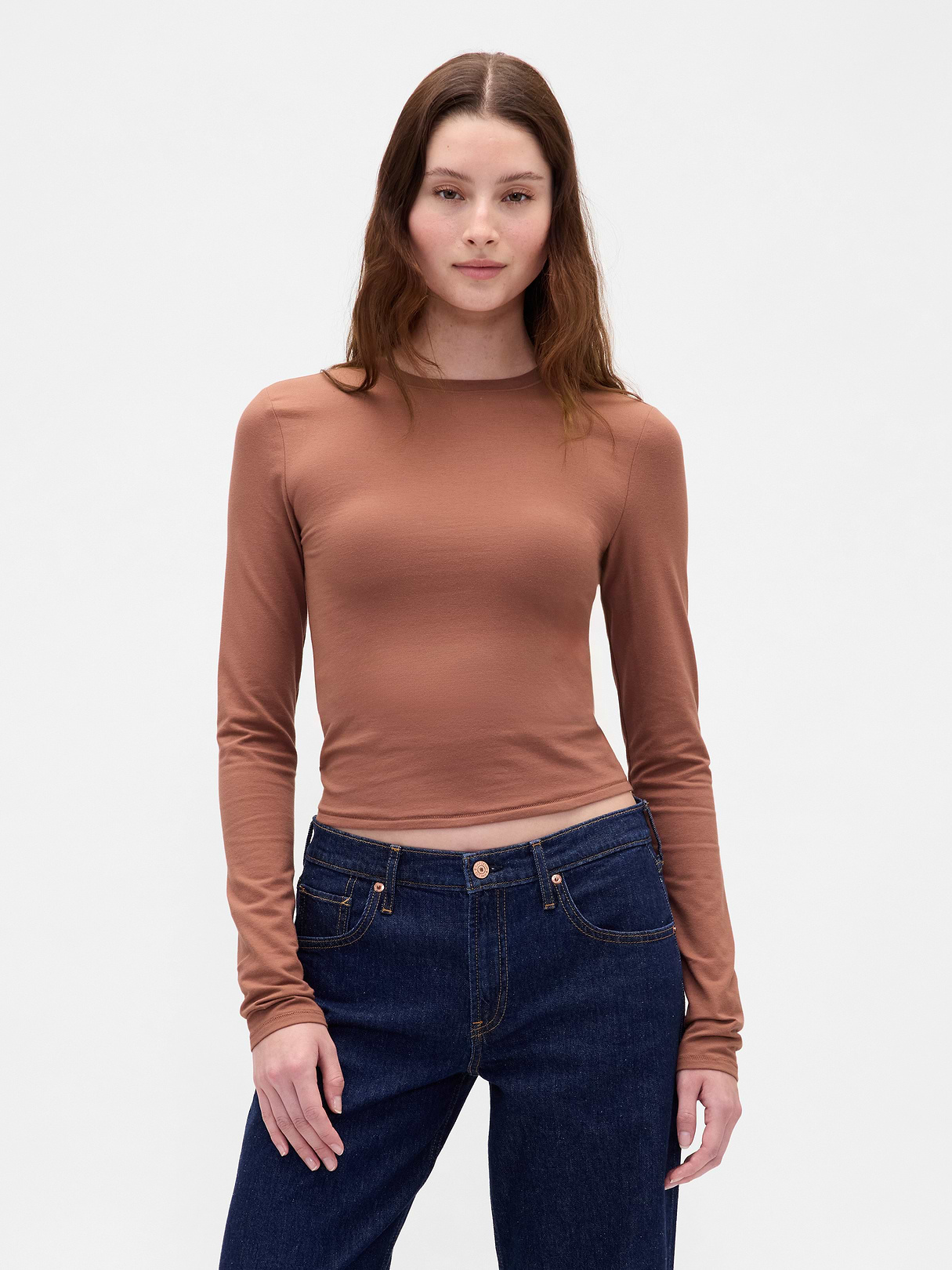 CloseKnit Jersey T-Shirt - Mauvey brown