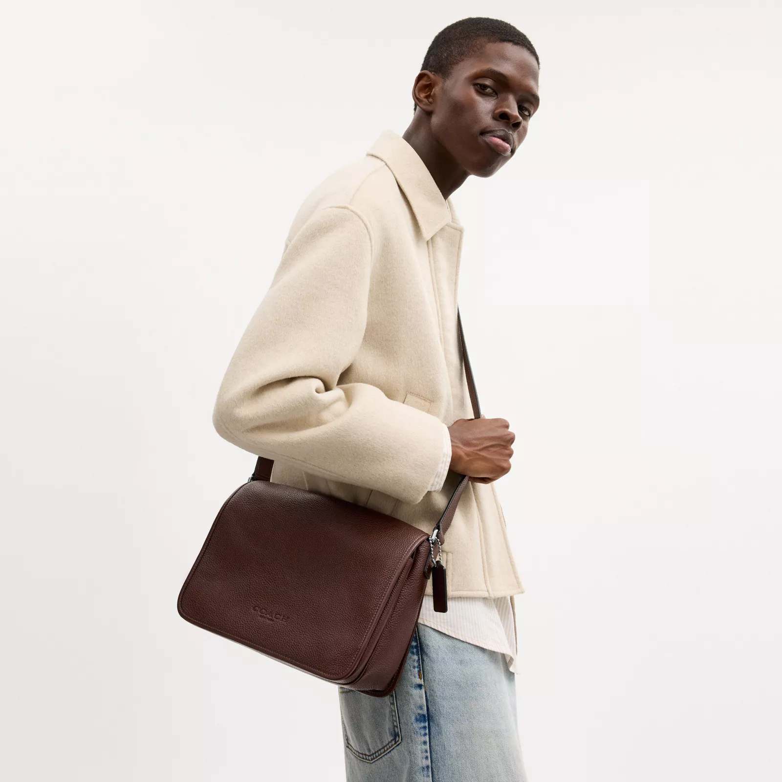 Colby Messenger Bag 32 - Silver/Maple - view 2