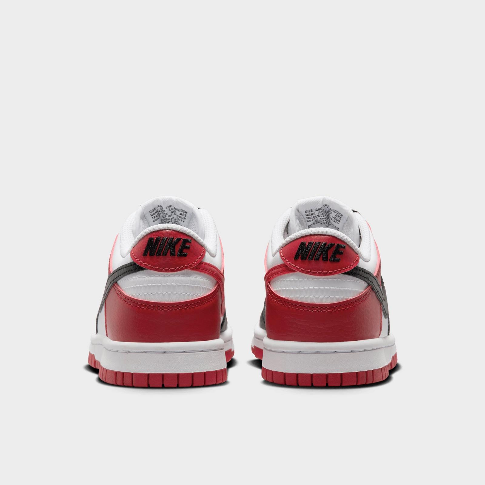 Big Kids' Nike Dunk Low Casual Shoes - Gym Red/Black/White