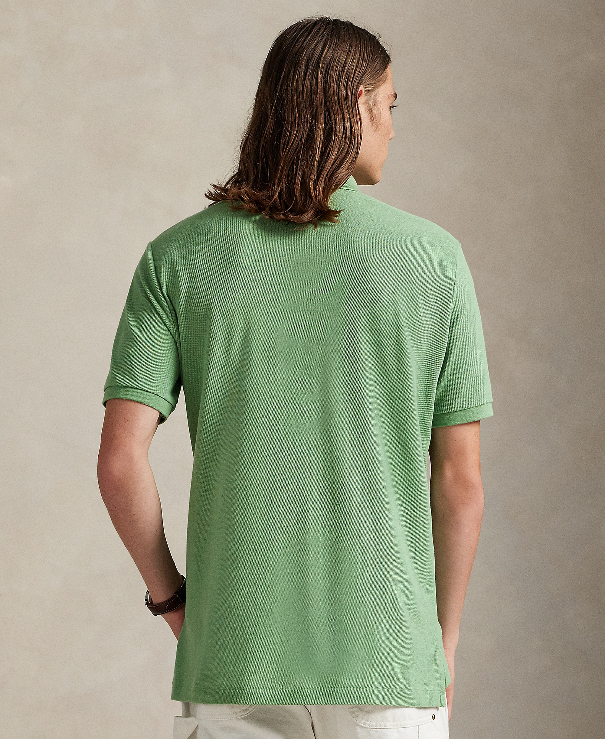 Polo Ralph Lauren Men's Cotton Custom Slim Fit Mesh Polo Shirt - Outback Green