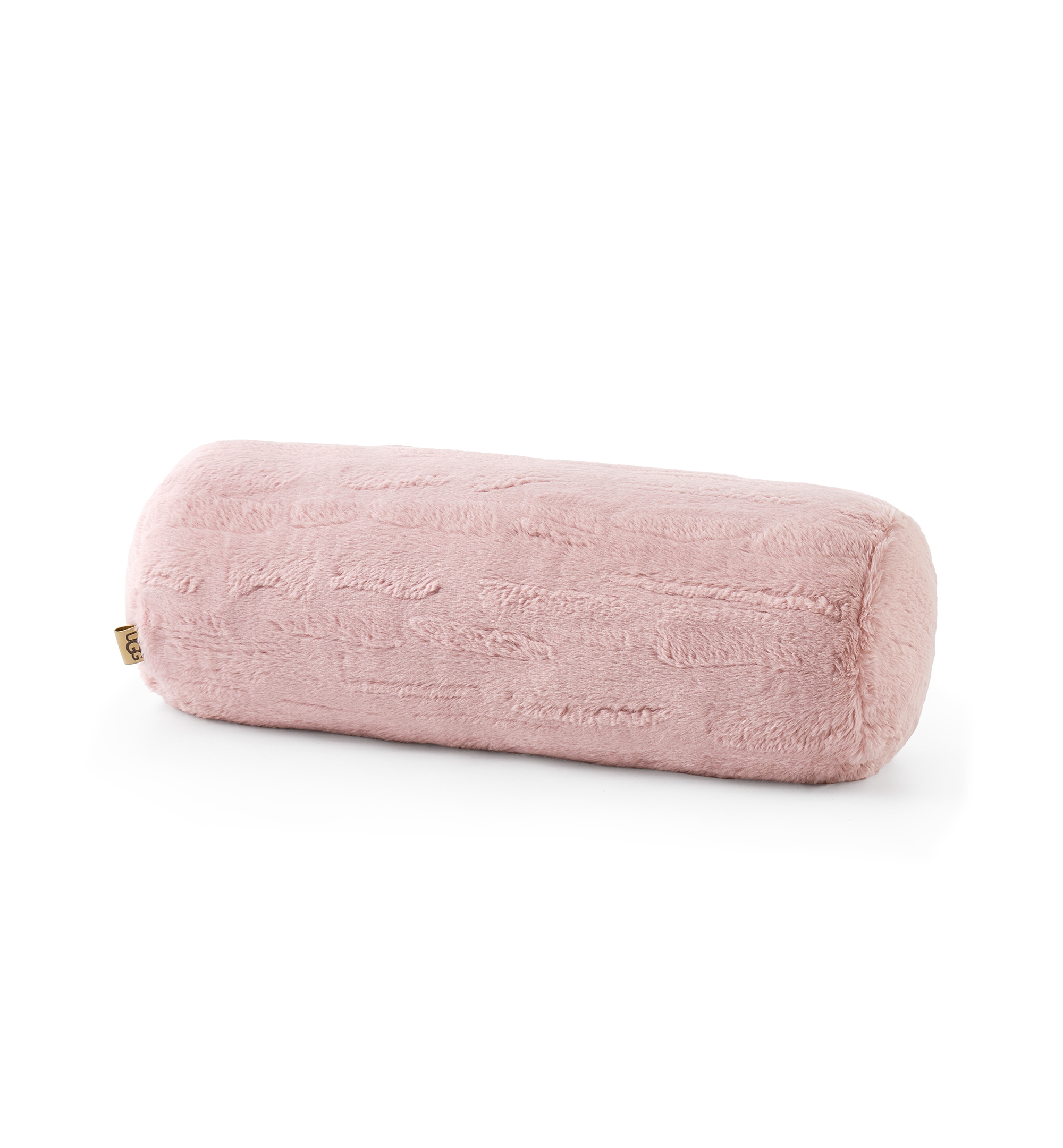 UGG® Valor Carved Faux-Fur Bolster Decorative Pillow, 8" x 26" - Lotus Blossom