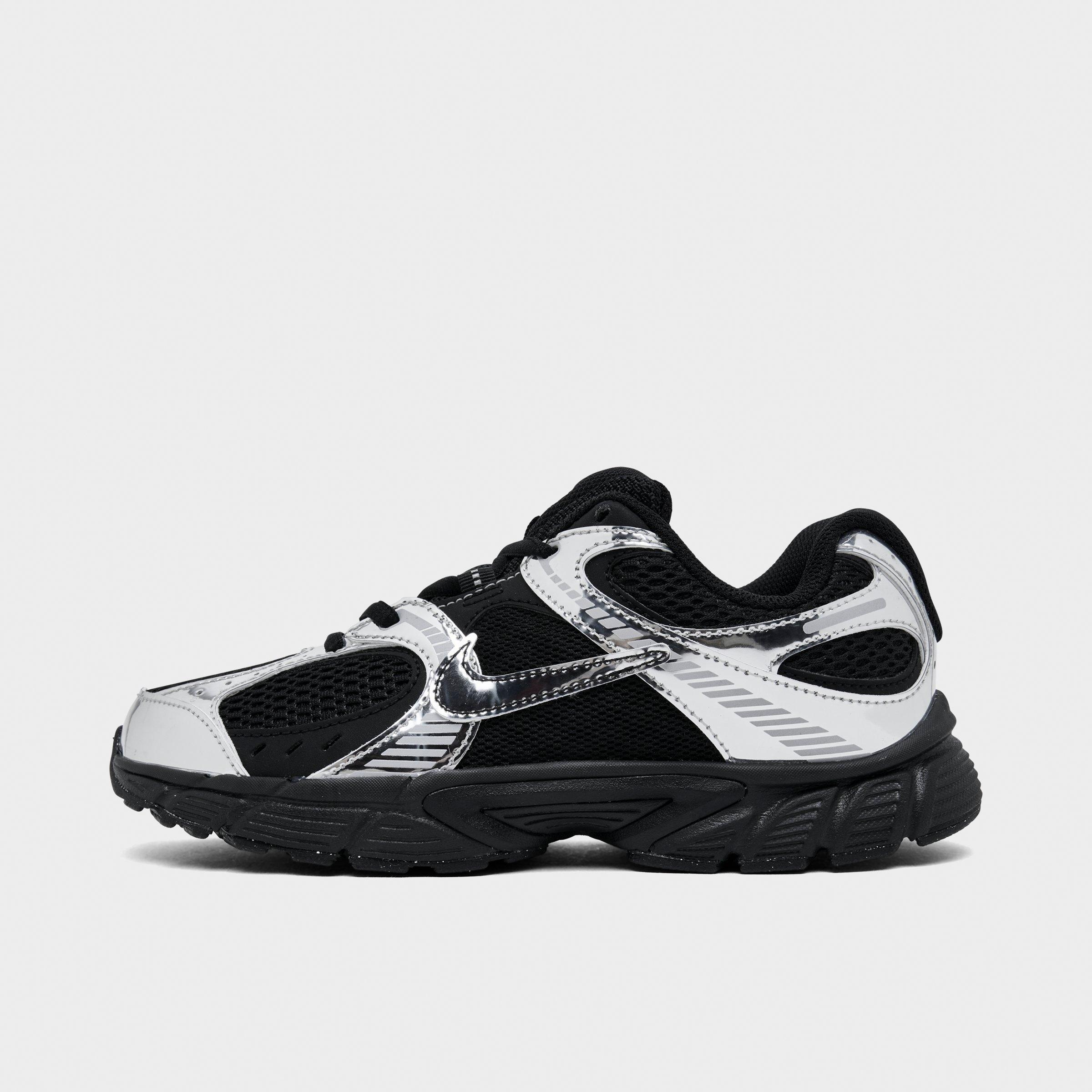 Big Kids' Nithtke V5 RNR Casual Shoes - Black/Metallic Silver - Left shoe facing left. Outside of the shoe.