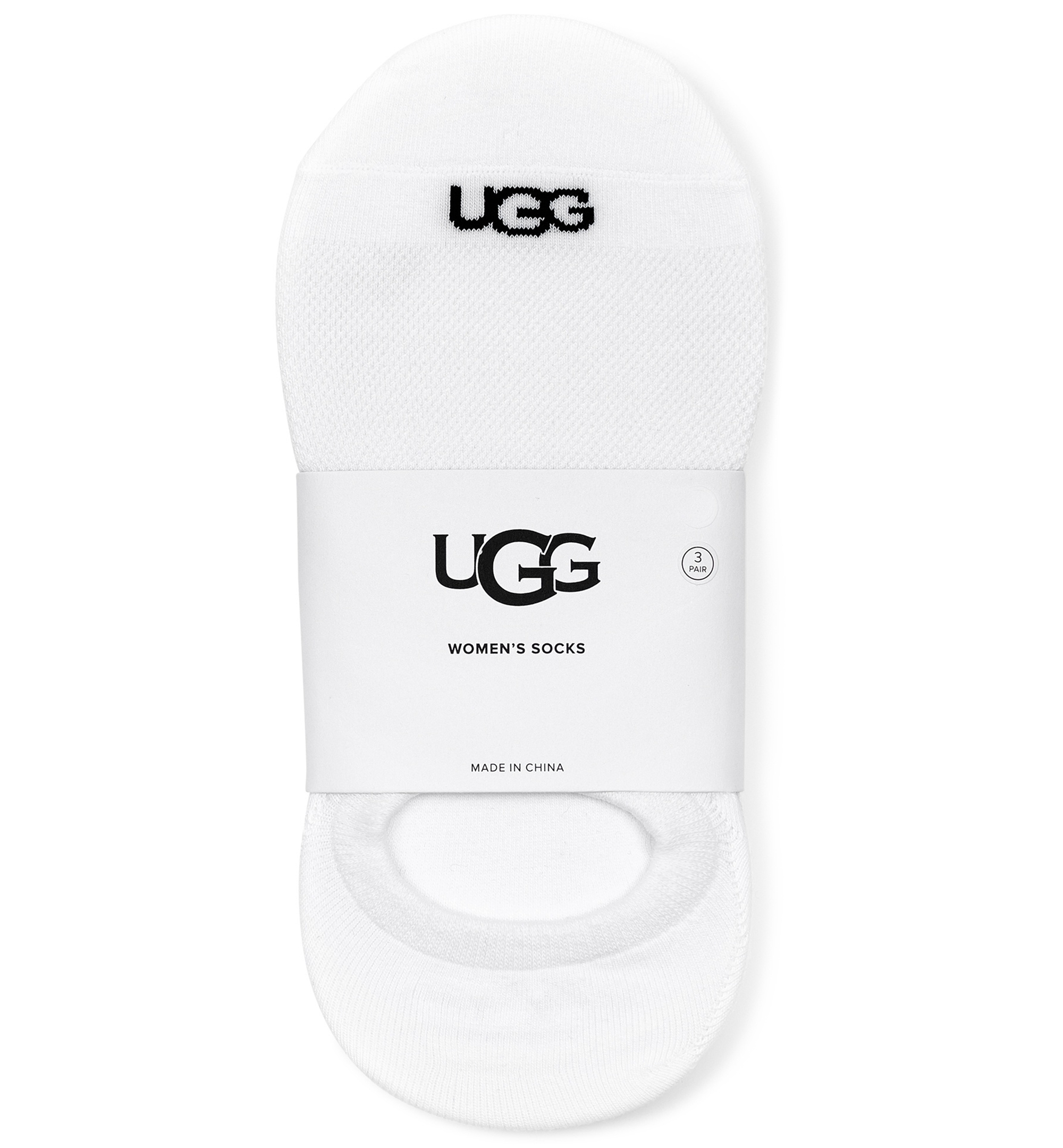 UGG Women's 3-Pack Stela No Show Socks - White
