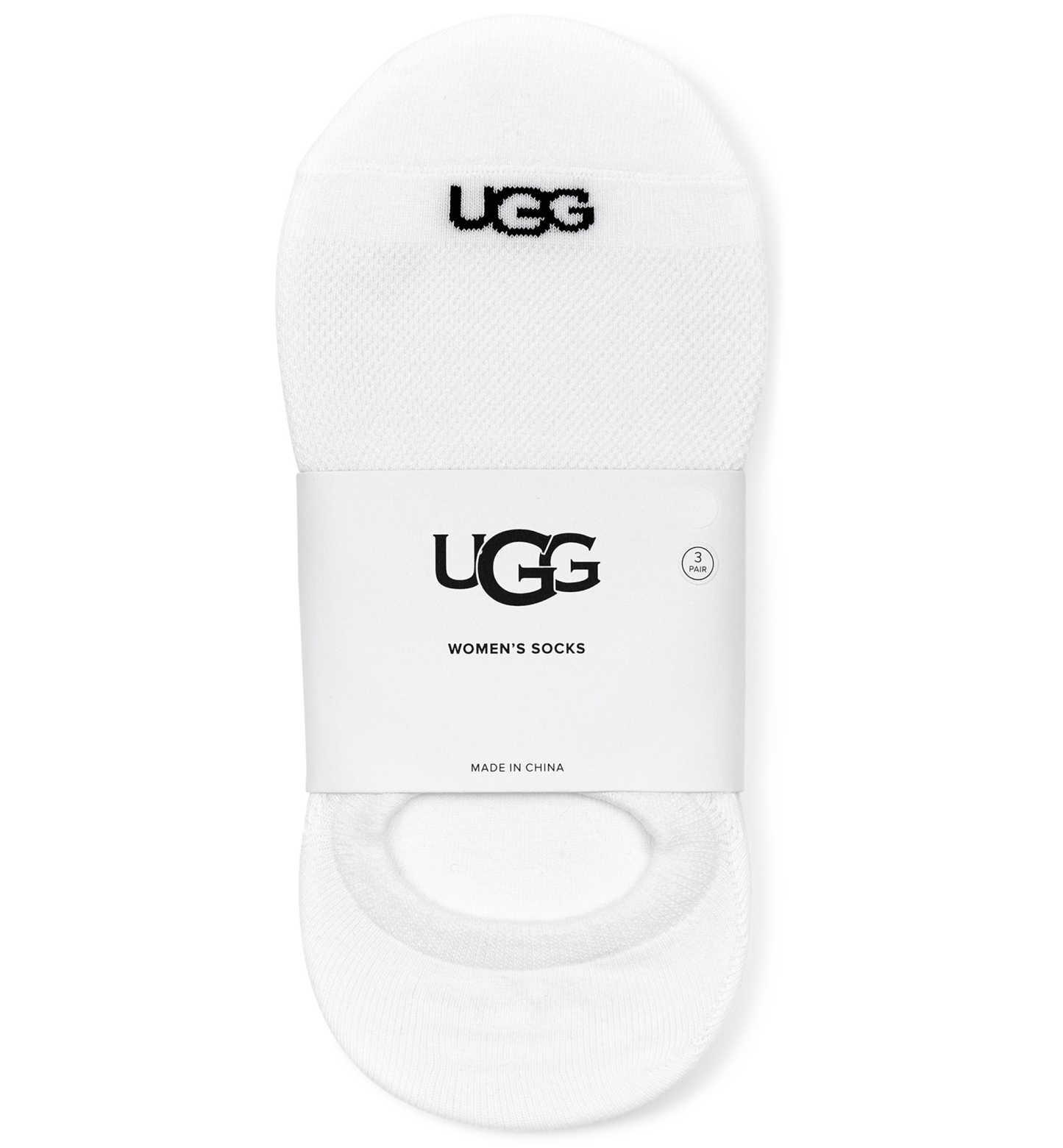 UGG Women's 3-Pack Stela No Show Socks - White