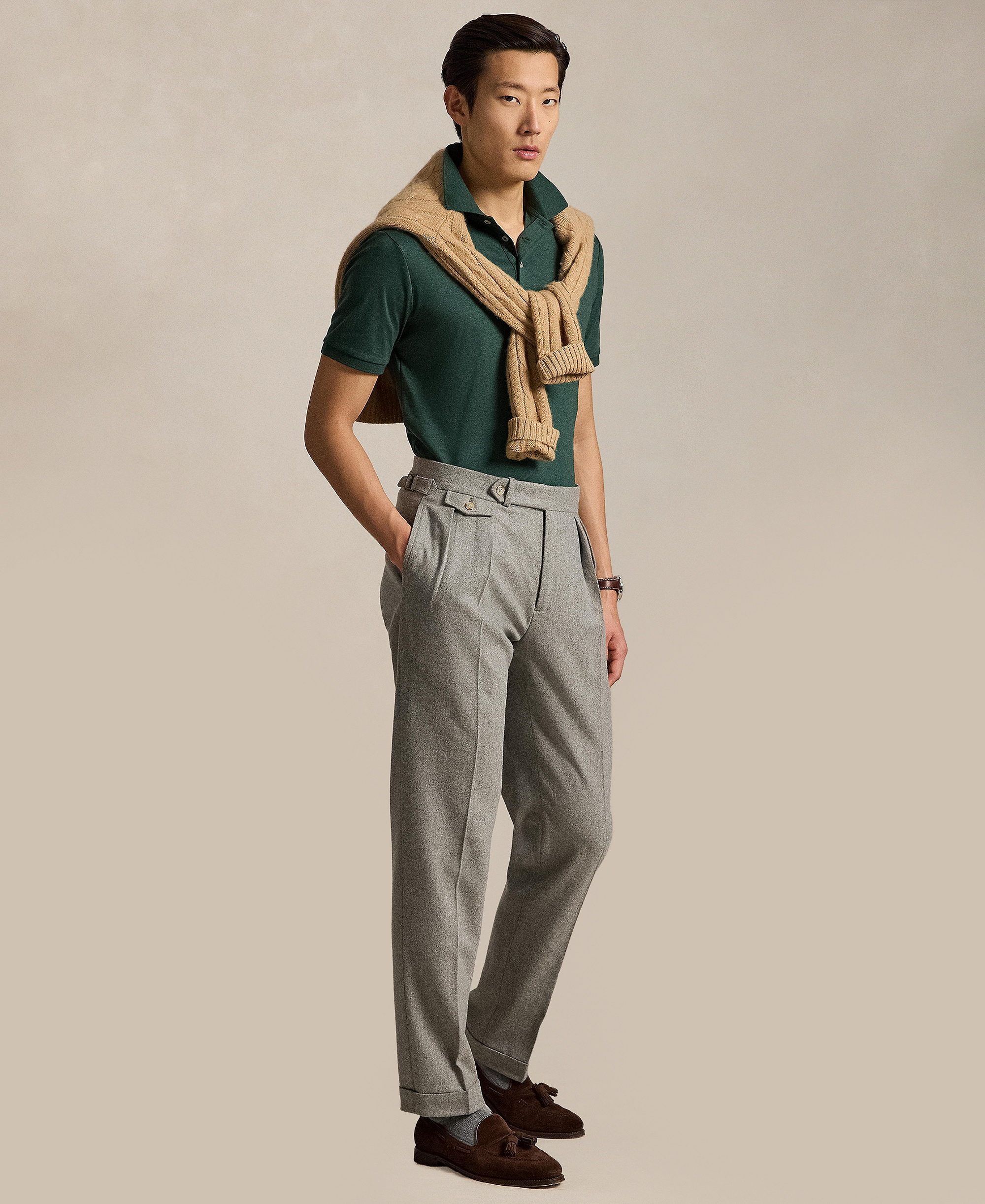 Polo Ralph Lauren Men's Classic-Fit Soft Cotton Polo Shirt - Scotch Pine Heather