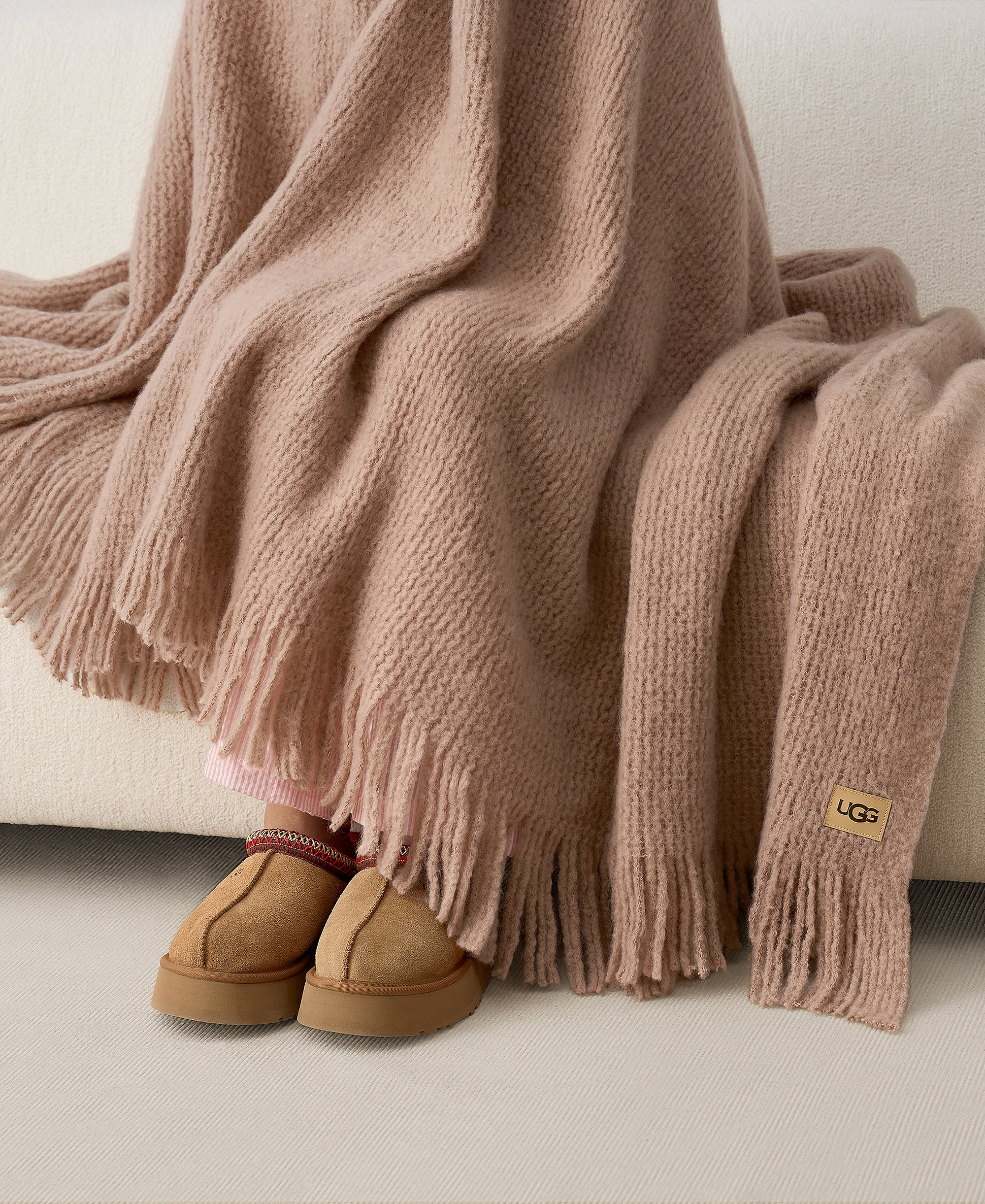 UGG® Margot Knit Throw, 50" x 70" - Sandalwood