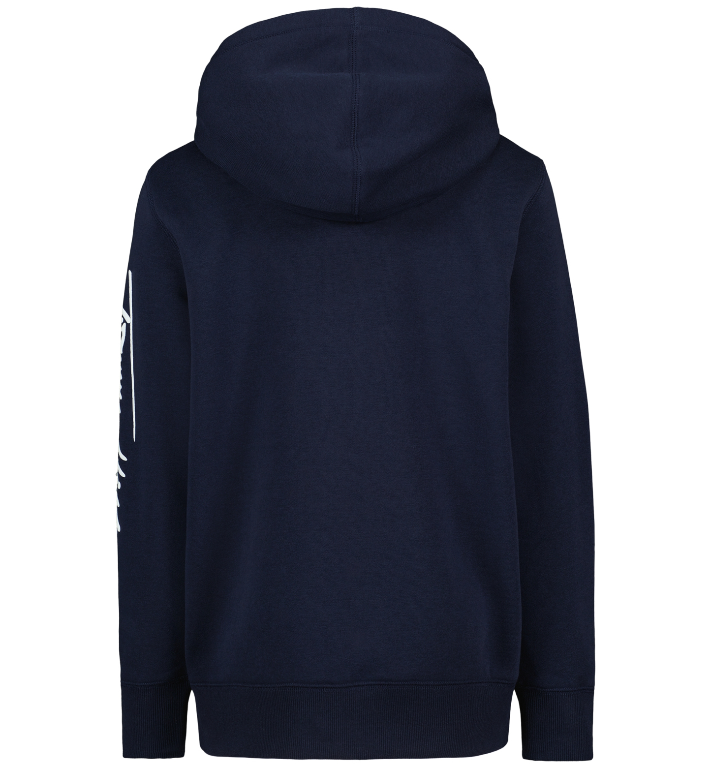 Tommy Hilfiger Boys' 8-20 Signature Full Zip Kangaroo-Pocket Cotton-Polyester Blend Zip Hoodie - Navy Blazer