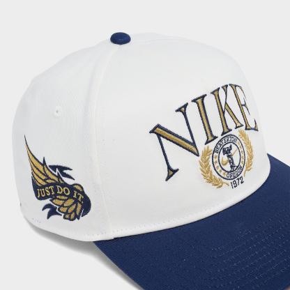 Nithtke Rise Structured A-Frame Snapback Hat - Sail/Midnight Navy/Team Crimson
