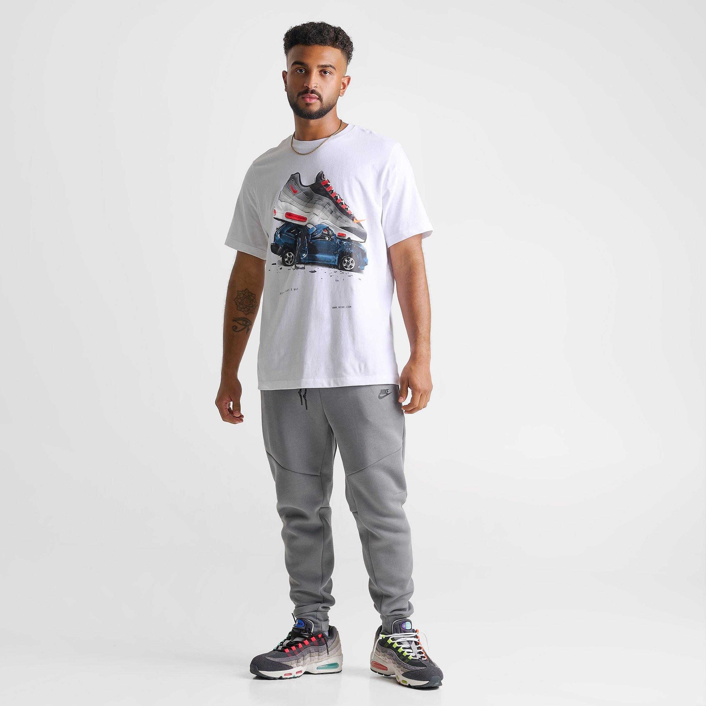 Men's Nithtke Sportswear Crushed Car Graphic T-Shirt - White