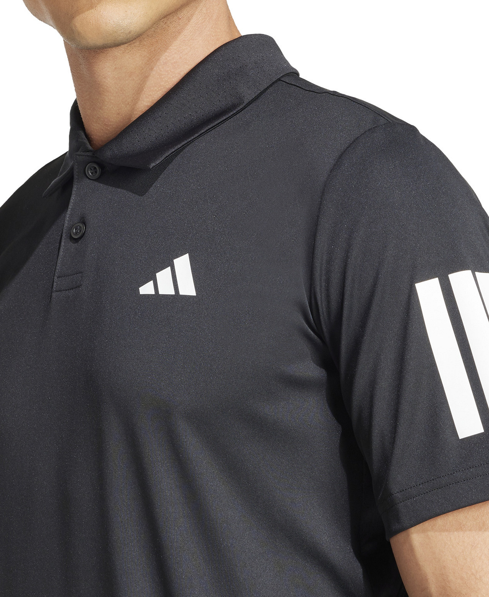 adidas Men's Club Tennis Climacool 3-Stripes Polo Shirt - Black