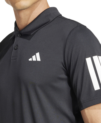 adidas Men's Club Tennis Climacool 3-Stripes Polo Shirt - Black
