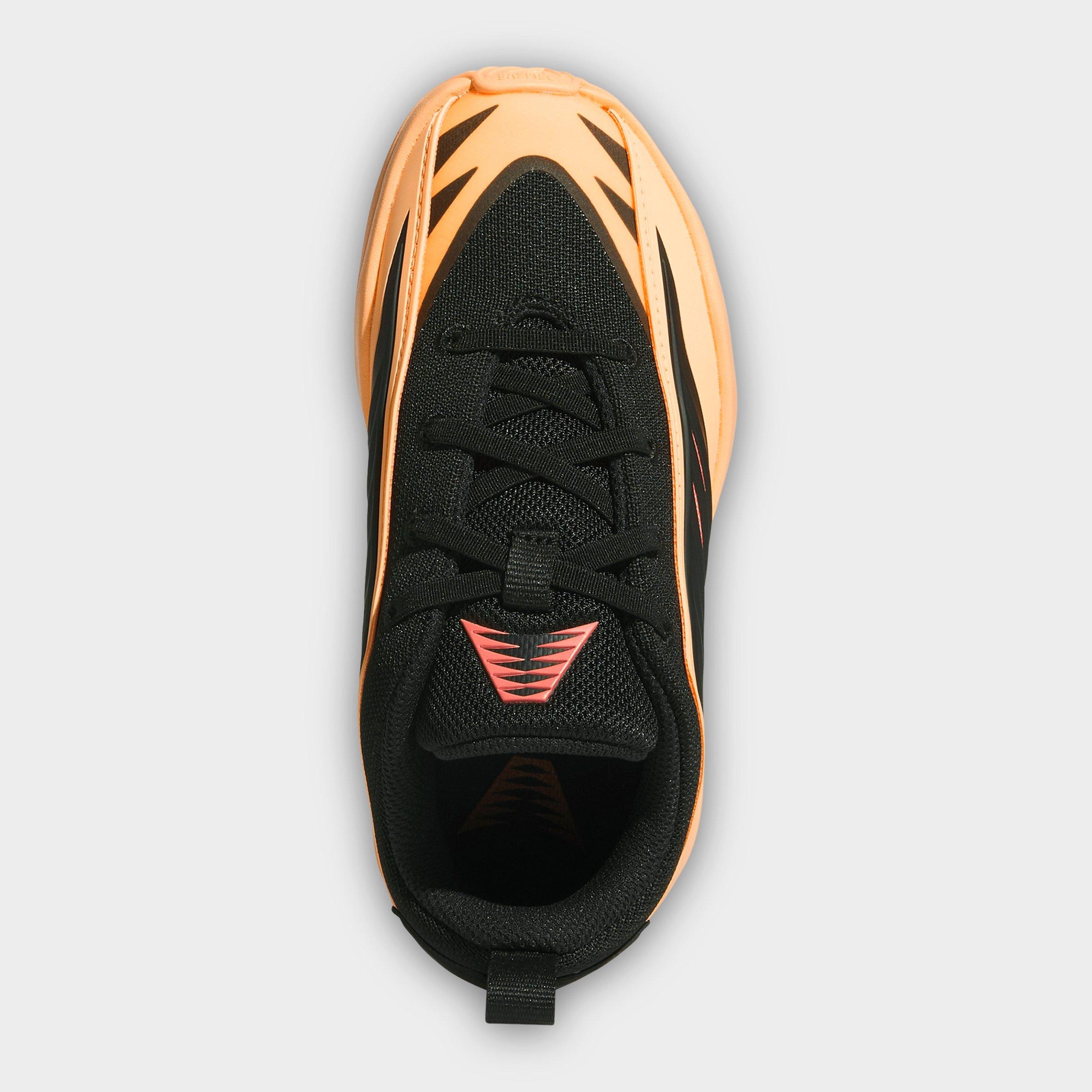 Little Kids' adidas Believe That 1 Basketball Shoes - Acid Orange/Core Black/Acid Red - Top view