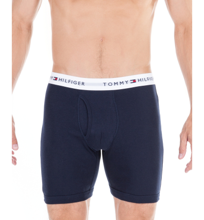 Tommy Hilfiger Men's Classic Cotton Boxer Briefs, 3-Pack - Navy