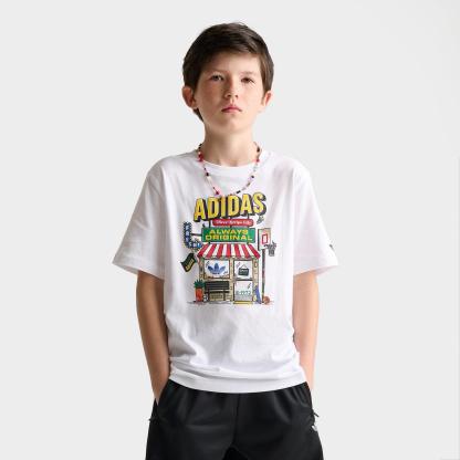 Big Kids' adidas Originals Bodega Graphic T-Shirt - White - view 1