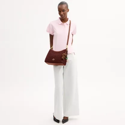Laurel Shoulder Bag With Charms - Gold/Russet - view 3