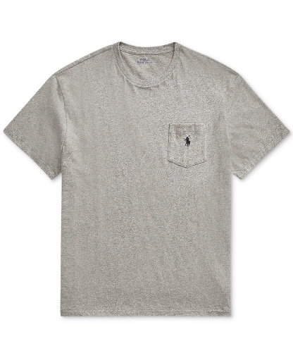 Polo Ralph Lauren Men's Classic-Fit Crewneck Pocket T-Shirt - Dark Vintage Heather