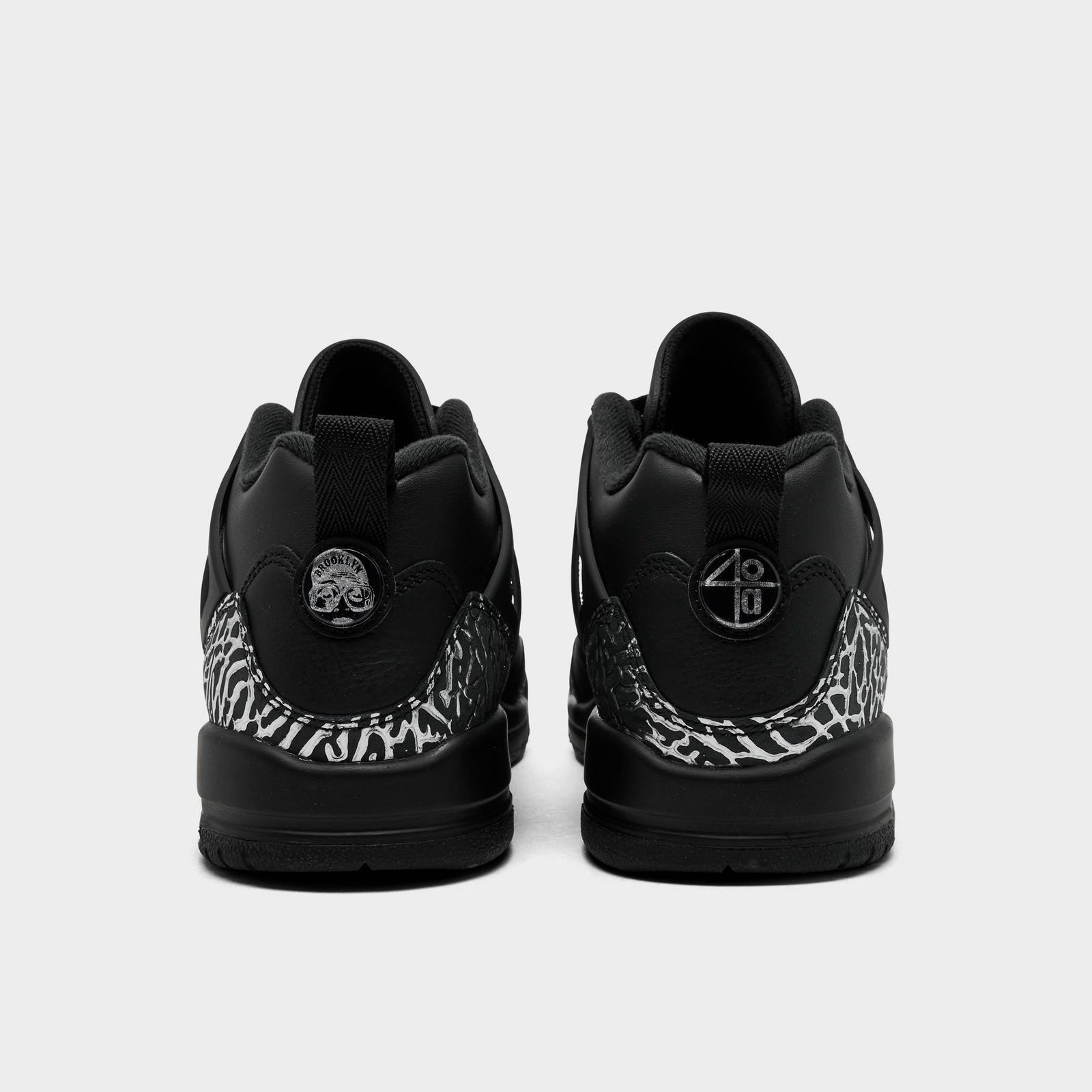 Big Kids' Jordan Spizike Low Casual Shoes - Black/Metallic Silver - view 4