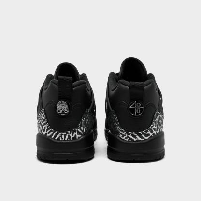 Big Kids' Jordan Spizike Low Casual Shoes - Black/Metallic Silver - view 4