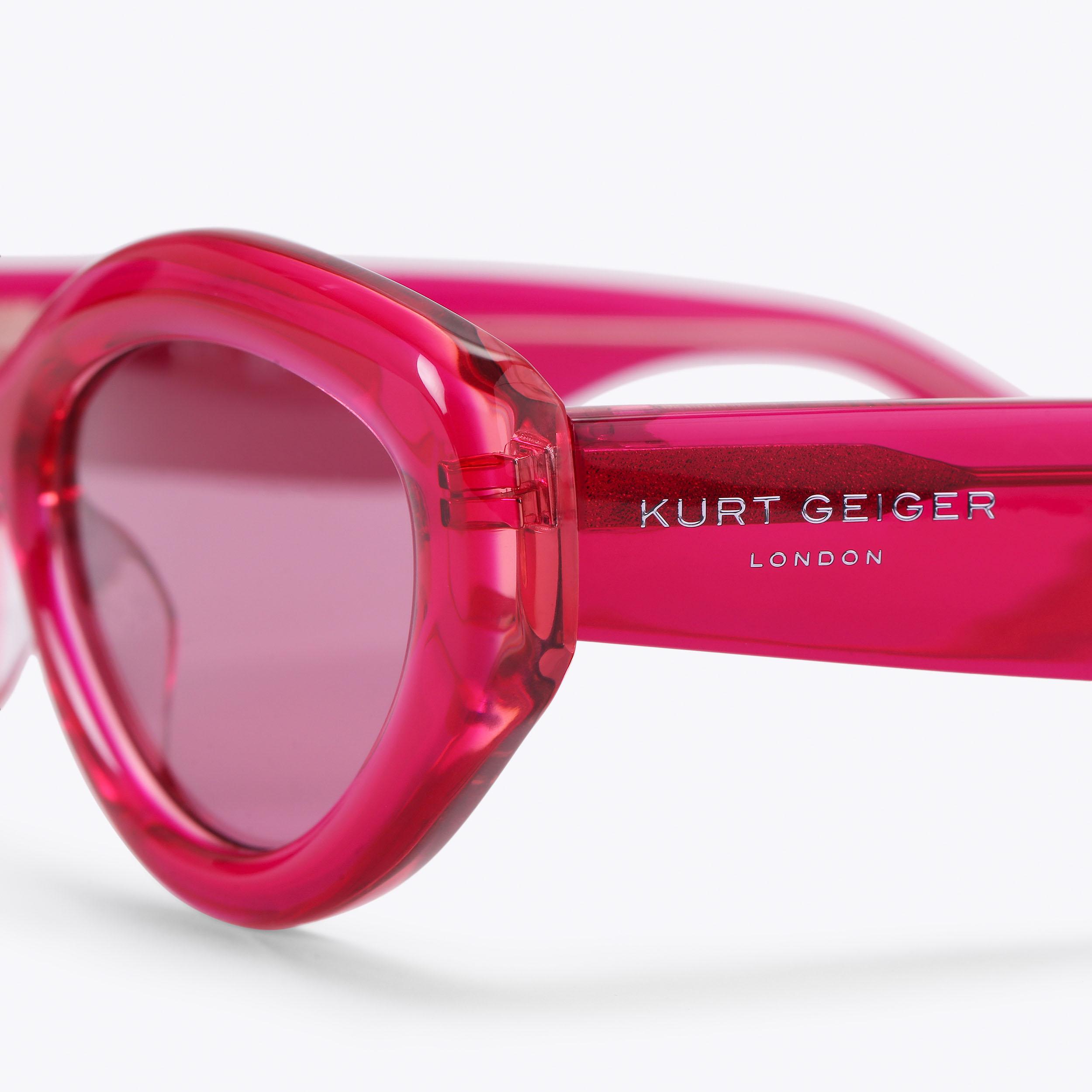 Kurt Geiger London Small Kensington Cat Eye Sunglasses - Pink - view 5