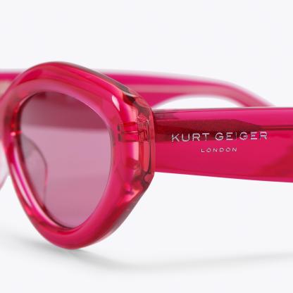 Kurt Geiger London Small Kensington Cat Eye Sunglasses - Pink - view 5