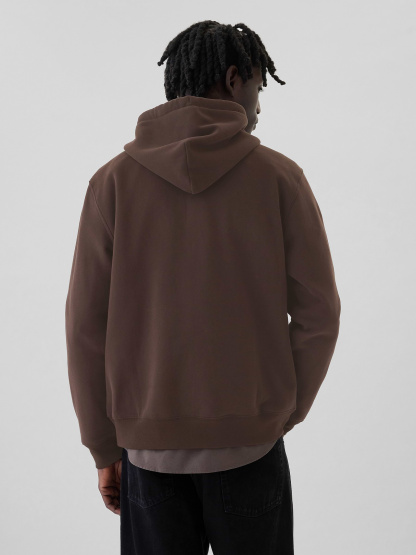 Adult VintageSoft Arch Logo Zip Hoodie - Brown