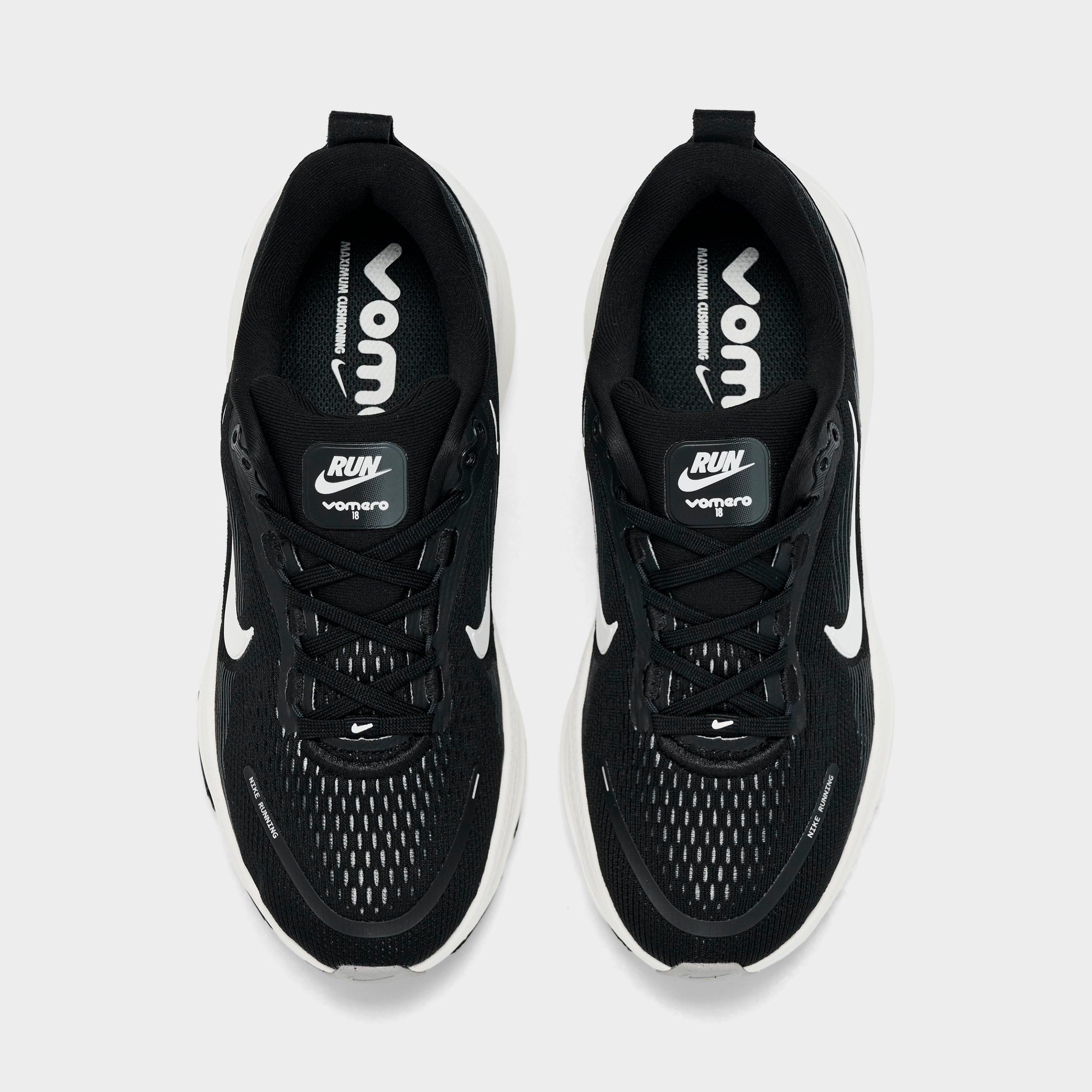 Big Kids' Nithtke Vomero 18 Running Shoes - Part 2 - Black/Summit White - Top view