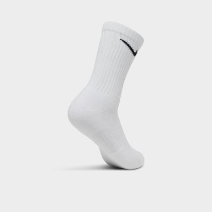 Nithtke Everyday Cushioned Training Crew Socks (3-Pack) - White/Black