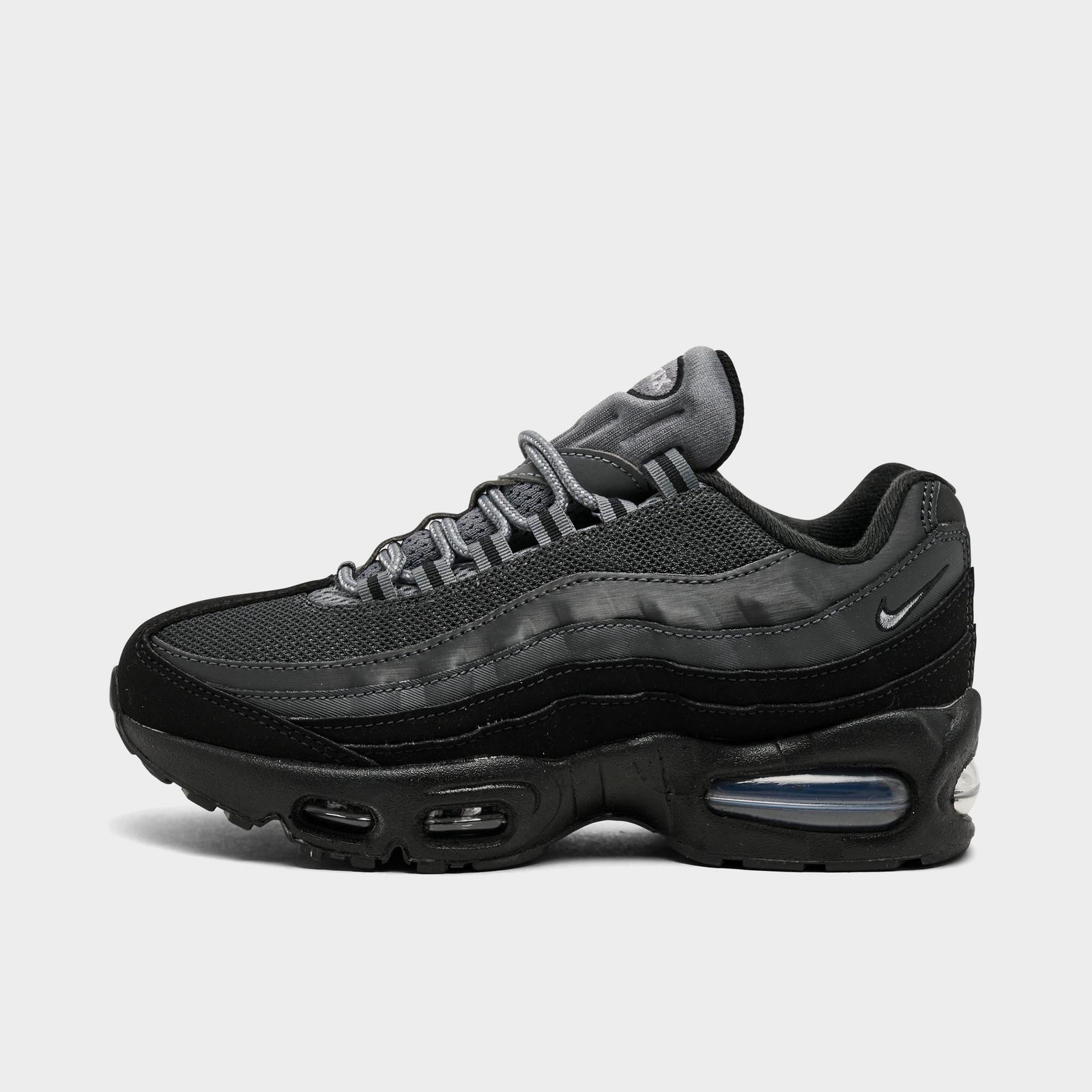 Big Kids' Nike Air Max 95 Casual Shoes - Black/Metallic Silver