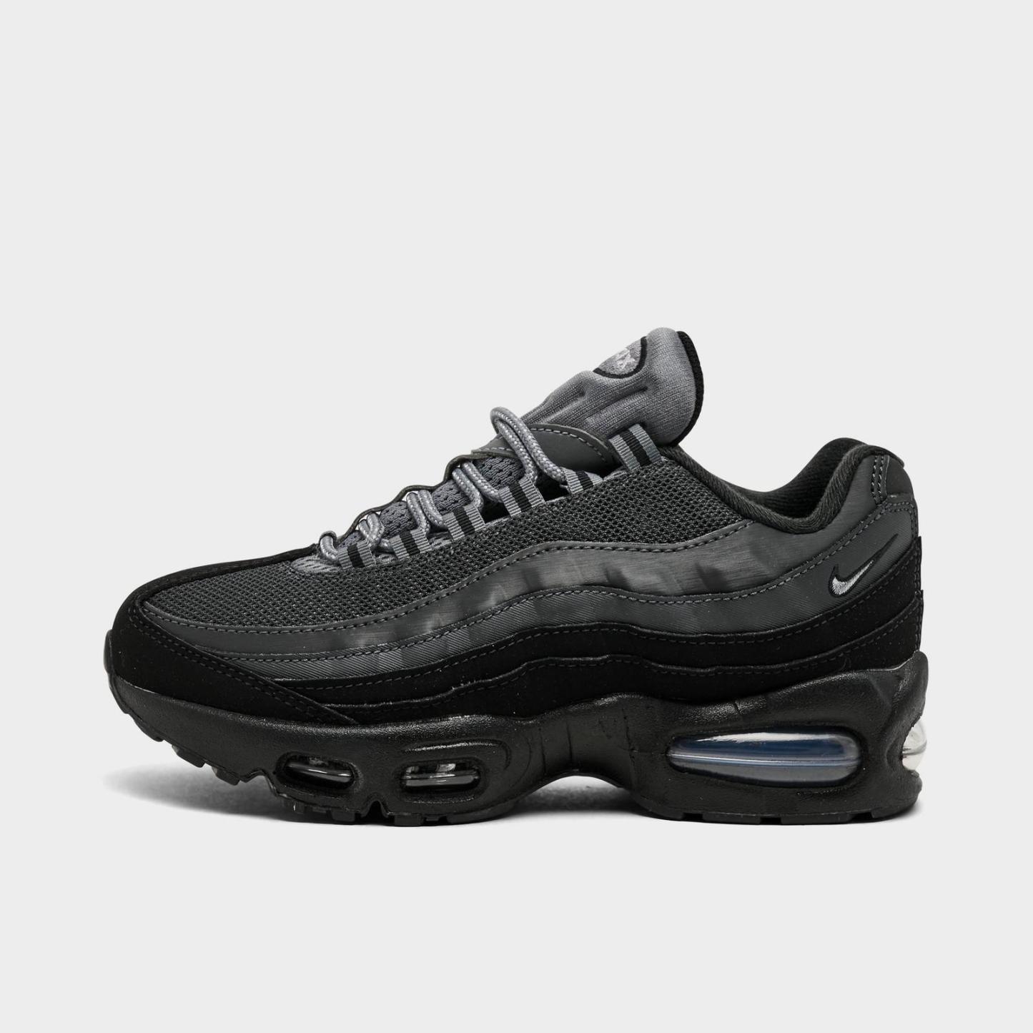 Big Kids' Nike Air Max 95 Casual Shoes - Black/Metallic Silver